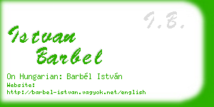 istvan barbel business card